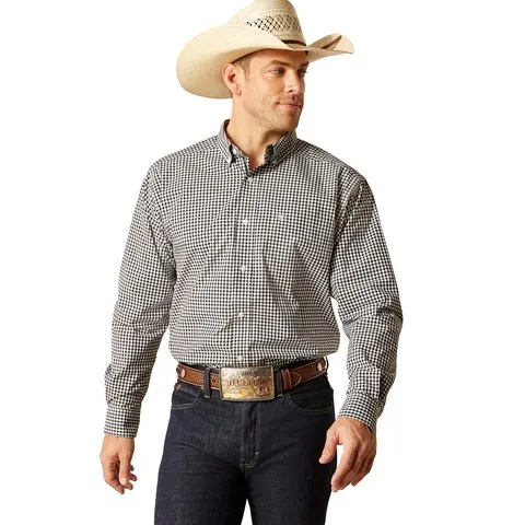 Ariat Men's Pro Series Jayden Black Classic Fit Long Sleeve Shirt