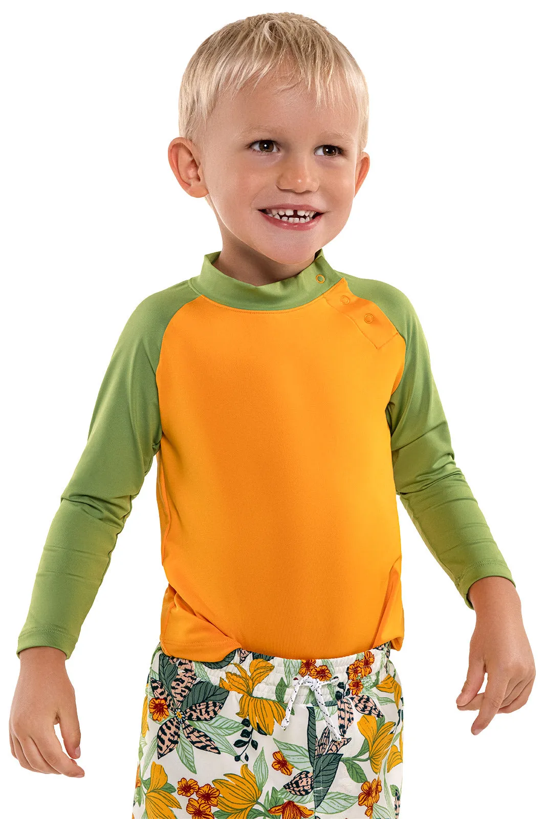 Baby Island Rash Guard Set  |  Apricot Crush Floral Paradise