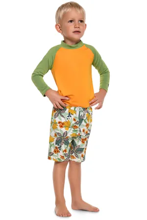Baby Island Rash Guard Set  |  Apricot Crush Floral Paradise