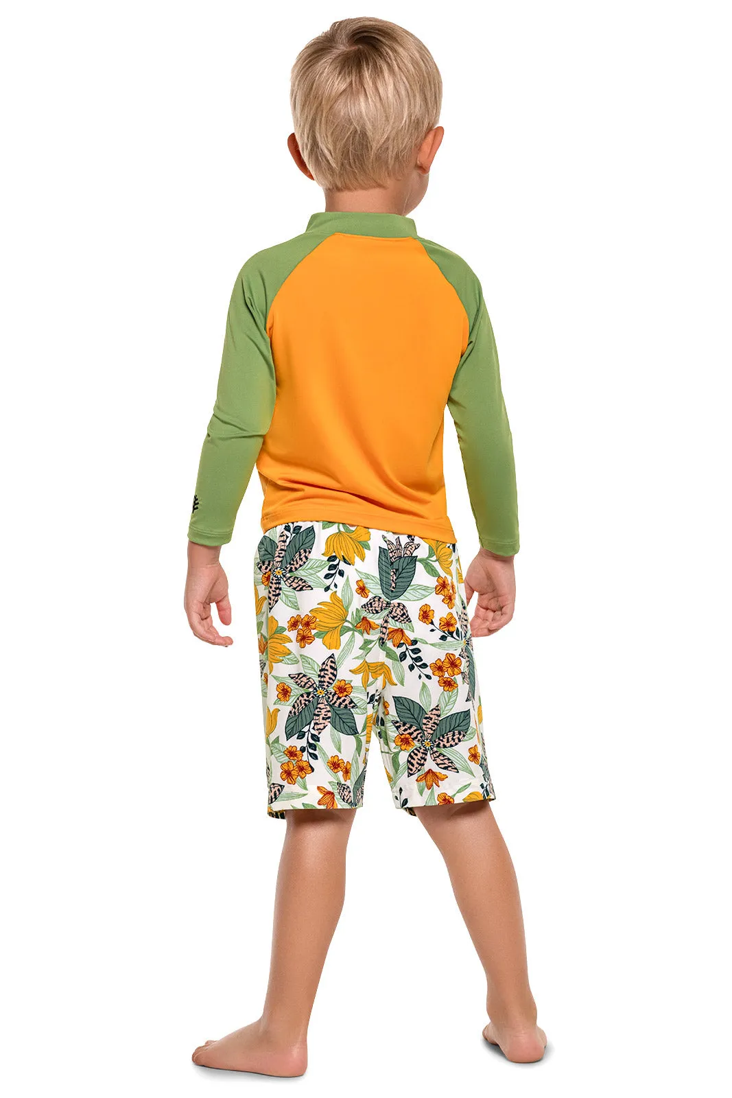 Baby Island Rash Guard Set  |  Apricot Crush Floral Paradise