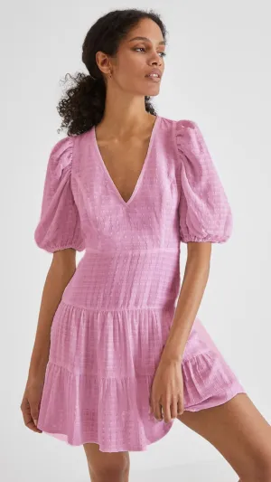 Birch Gingham Tiered Dress