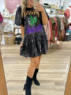 Black Queen of Mardi Dress