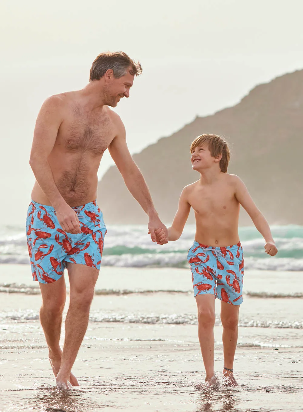 Boys Swimshorts in Aqua Lobster