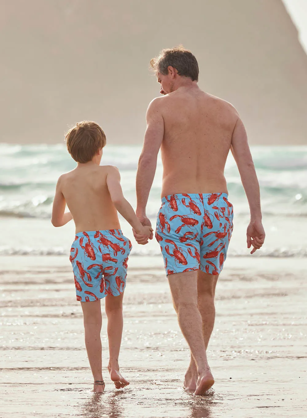 Boys Swimshorts in Aqua Lobster
