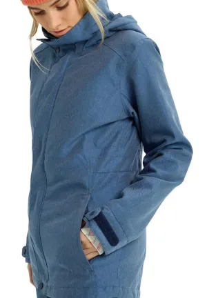 BURTON W JET SET JACKET LIGHT DENIM