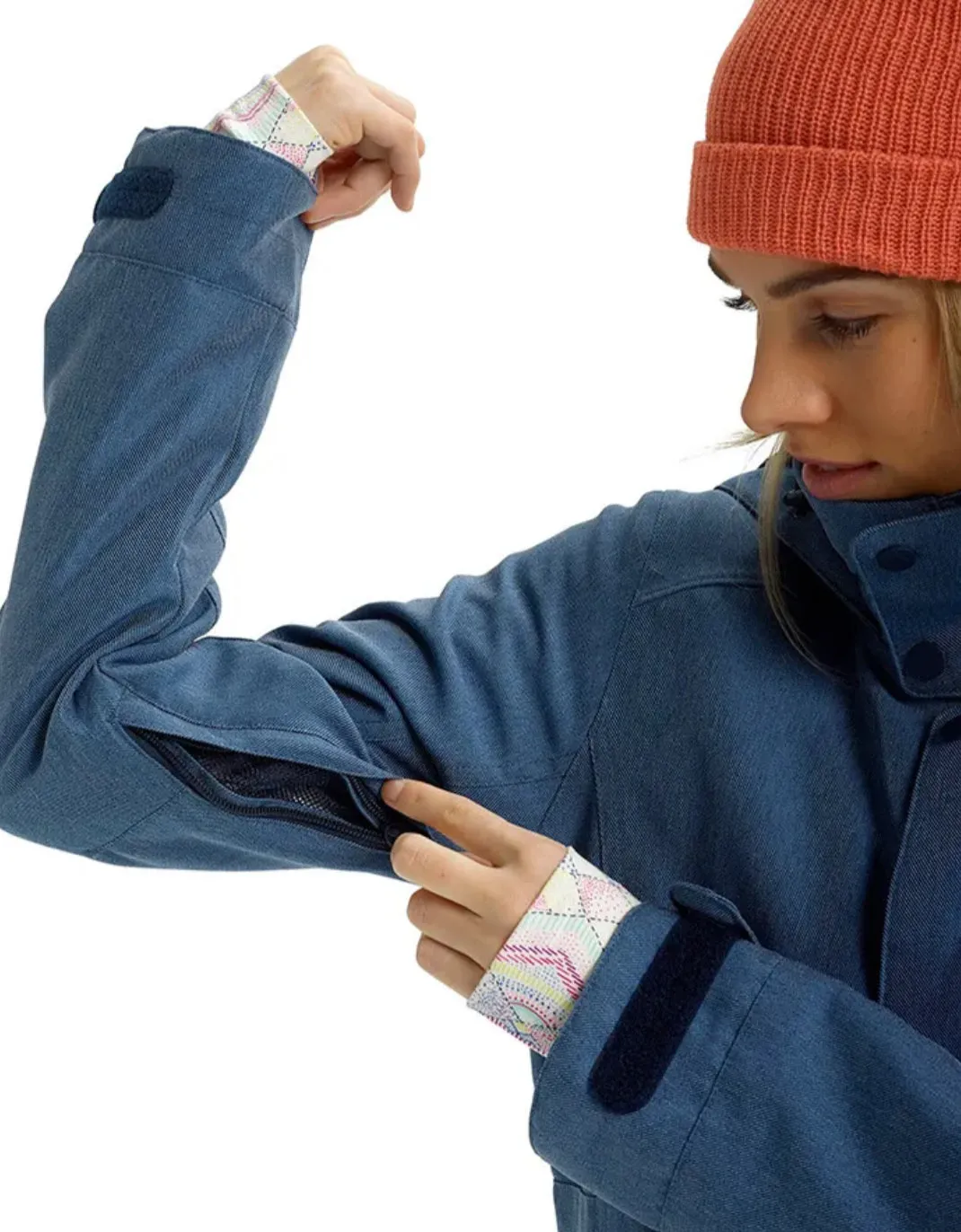 BURTON W JET SET JACKET LIGHT DENIM