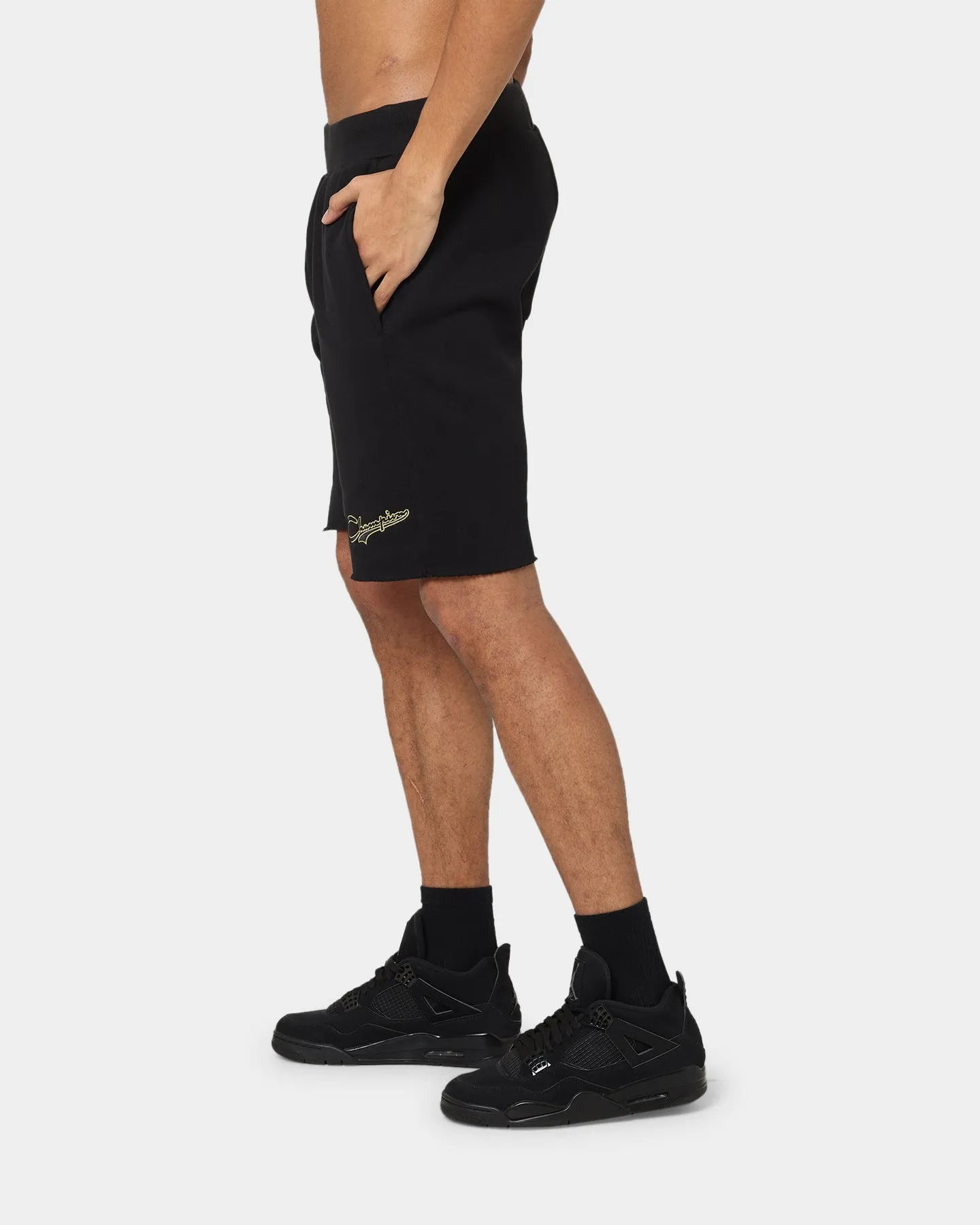 Champion Reverse Weave Terry Relaxed Shorts Black/Gold