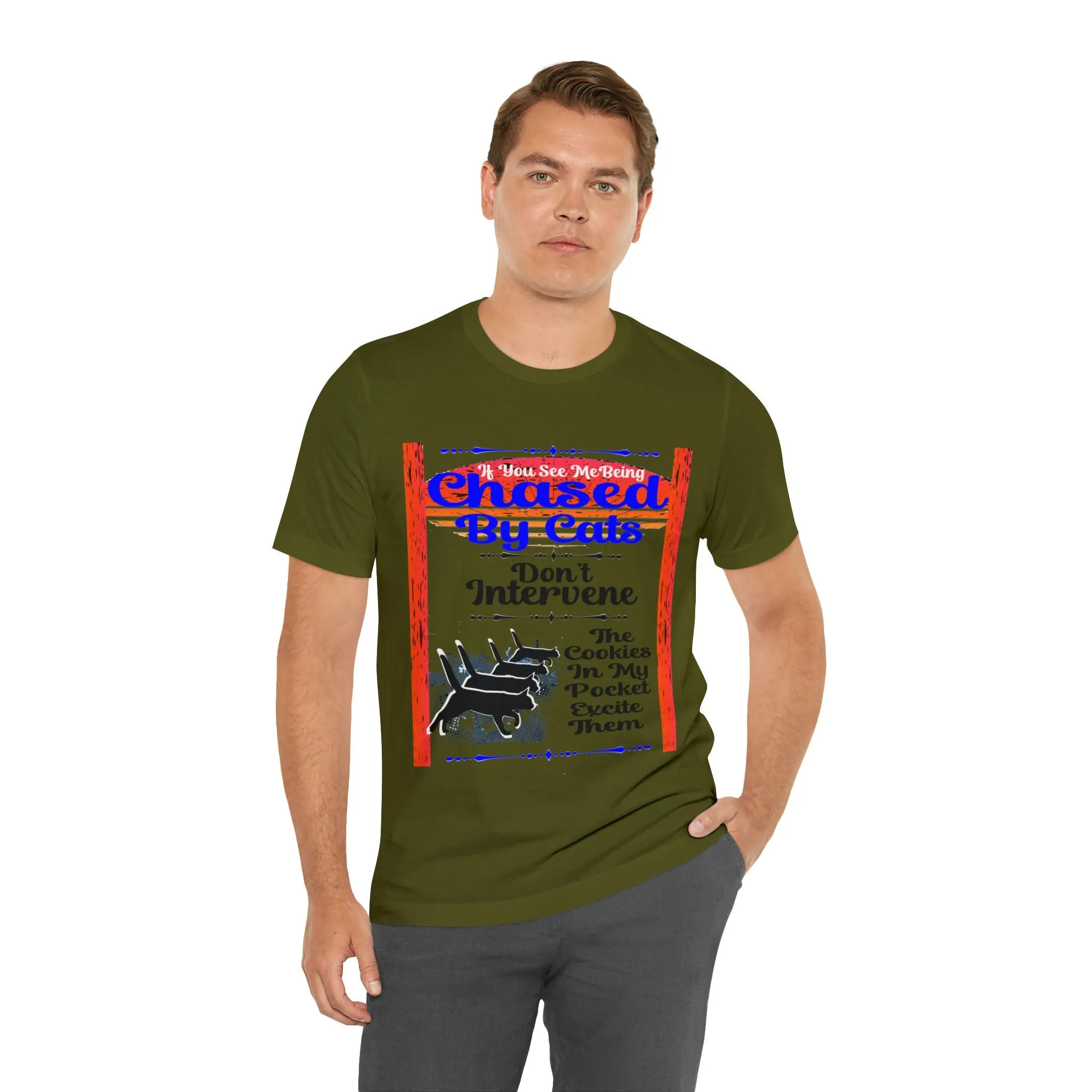 Chased T-shirt-Funny Cat-Chased by Cats T-shirt-Cat lovers t-shirt-custom unisex t-shirts-gift t-shirts-vintage tees