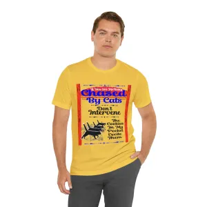 Chased T-shirt-Funny Cat-Chased by Cats T-shirt-Cat lovers t-shirt-custom unisex t-shirts-gift t-shirts-vintage tees