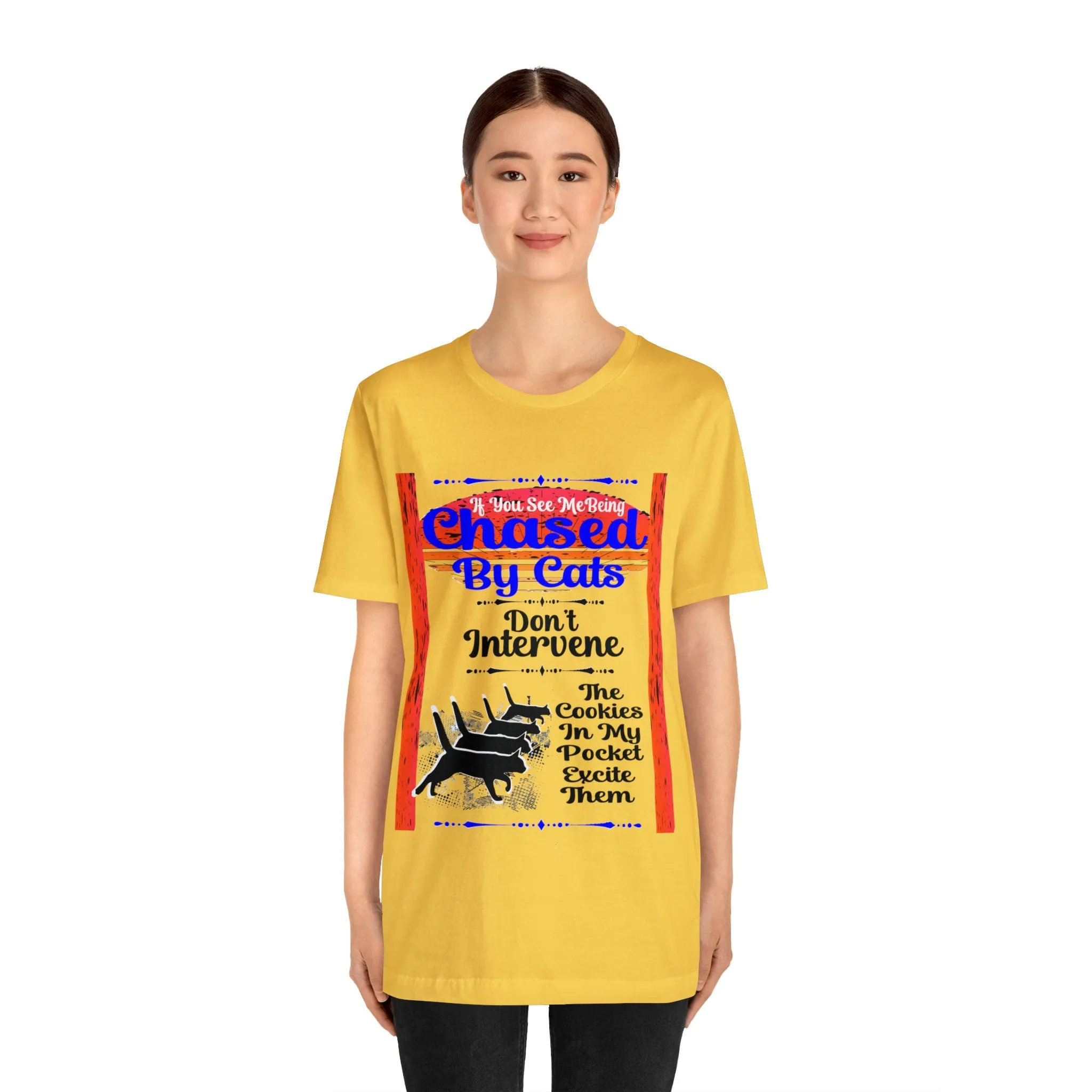Chased T-shirt-Funny Cat-Chased by Cats T-shirt-Cat lovers t-shirt-custom unisex t-shirts-gift t-shirts-vintage tees