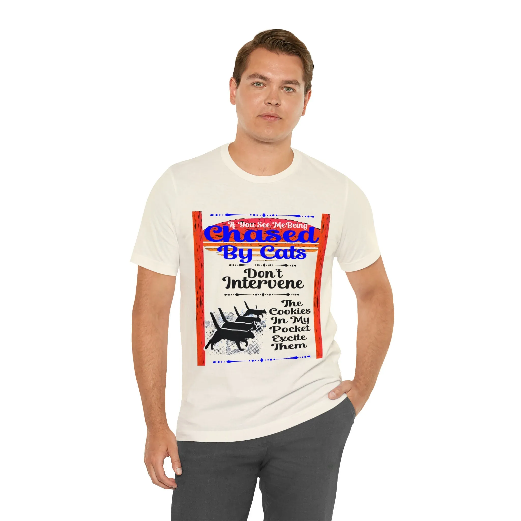 Chased T-shirt-Funny Cat-Chased by Cats T-shirt-Cat lovers t-shirt-custom unisex t-shirts-gift t-shirts-vintage tees