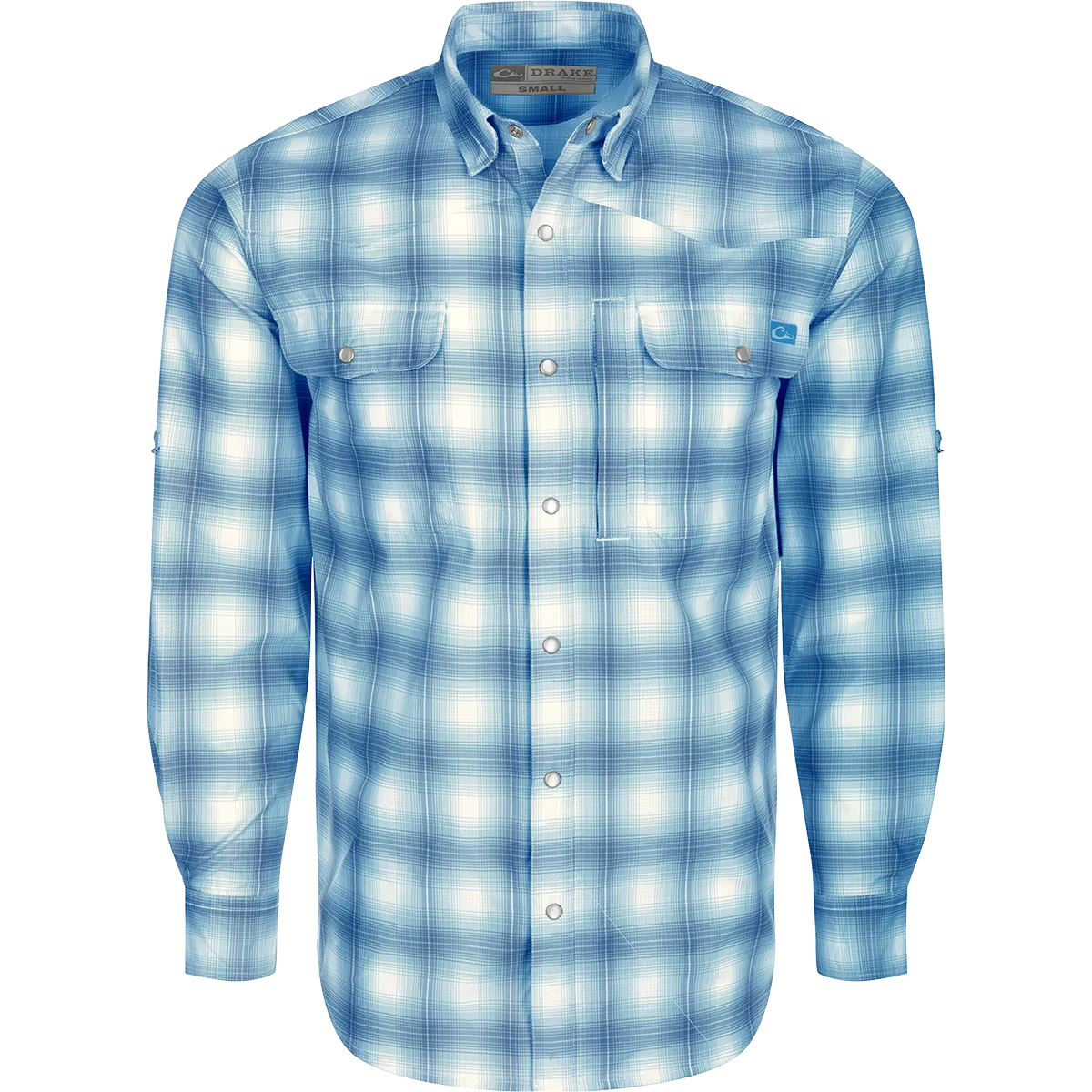 Cinco Ranch Western Plaid Button-Down Long Sleeve Shirt