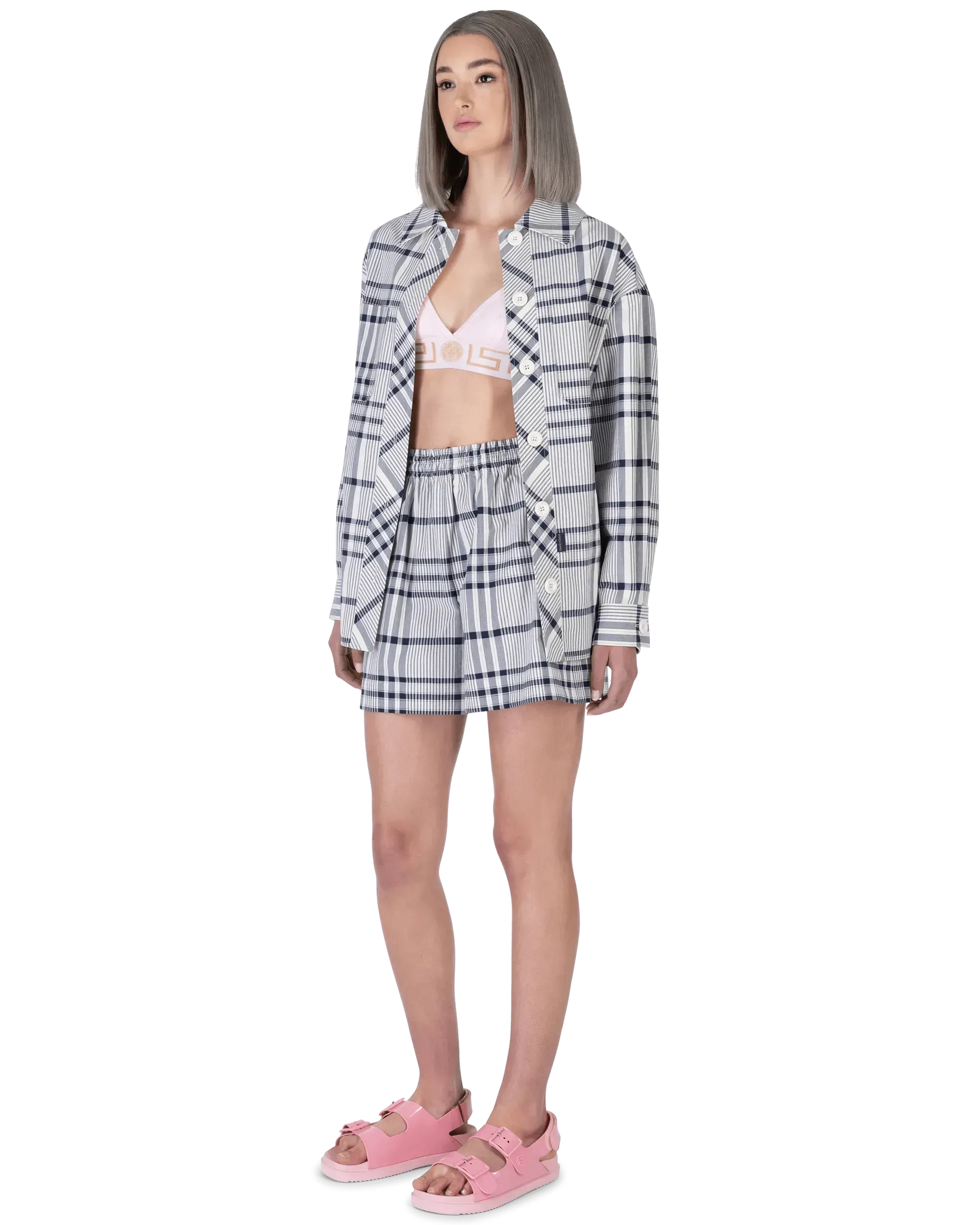 City Checks Mini Shorts