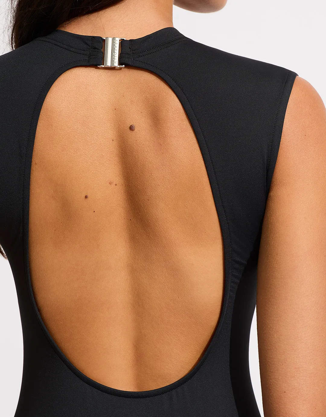 Collective Cap Sleeved Swimsuit - Black