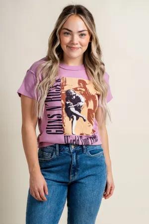 DayDreamer Guns N' Roses reverse tee lotus flower