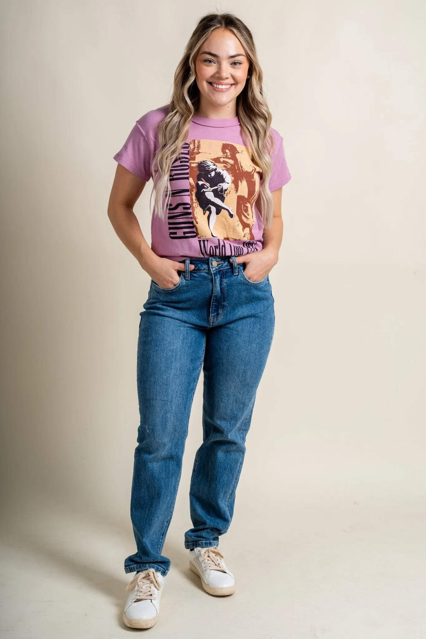 DayDreamer Guns N' Roses reverse tee lotus flower