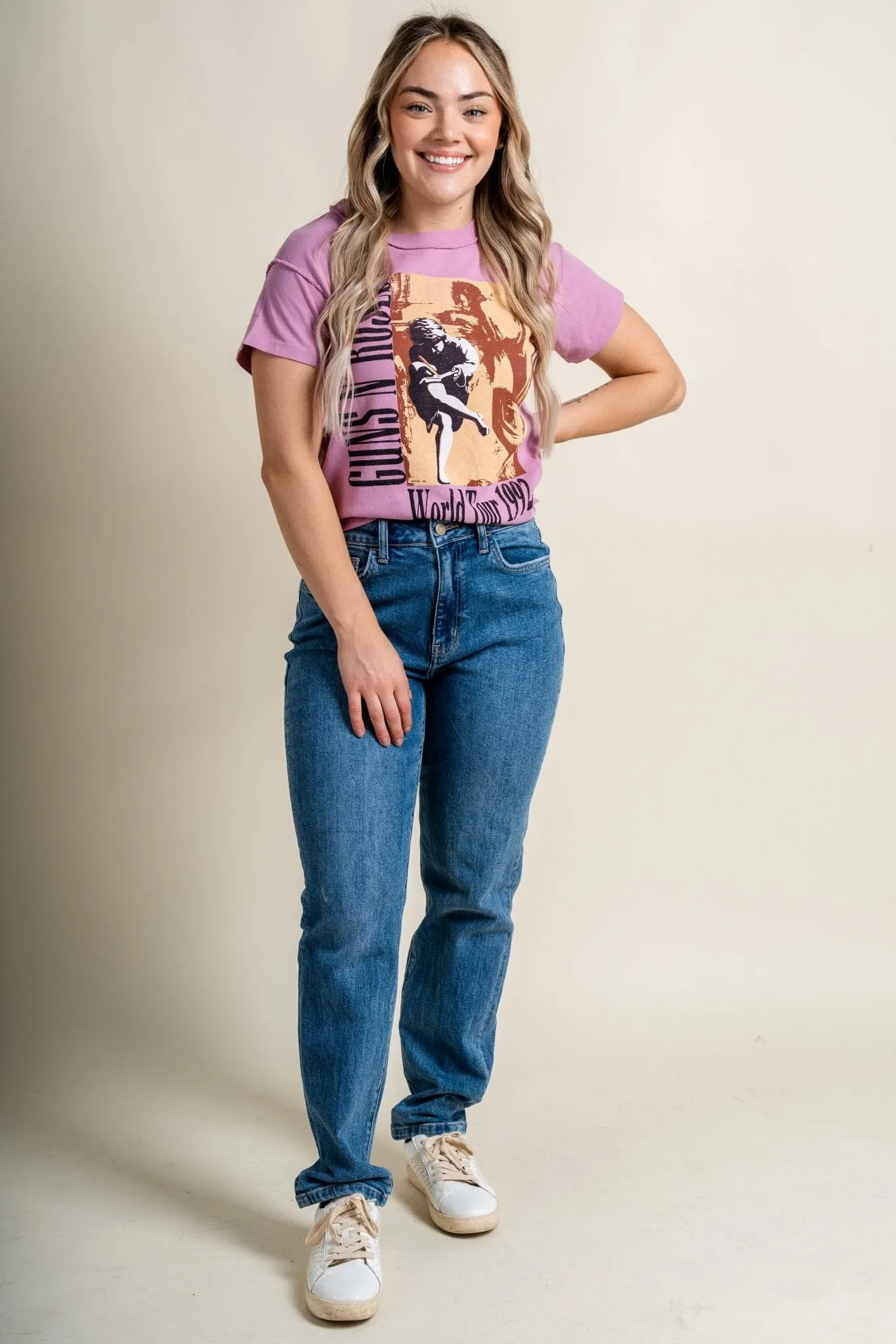 DayDreamer Guns N' Roses reverse tee lotus flower