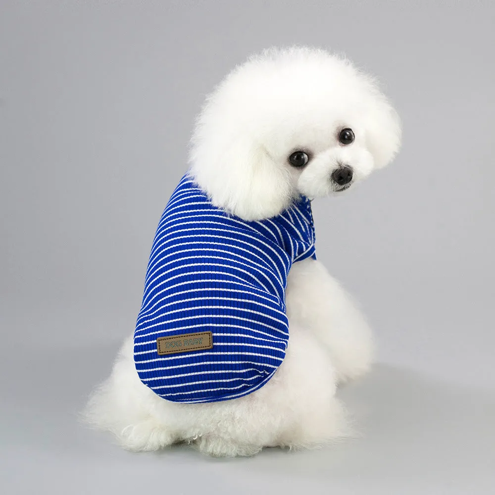 Dog Striped Breathable Soft Shirt