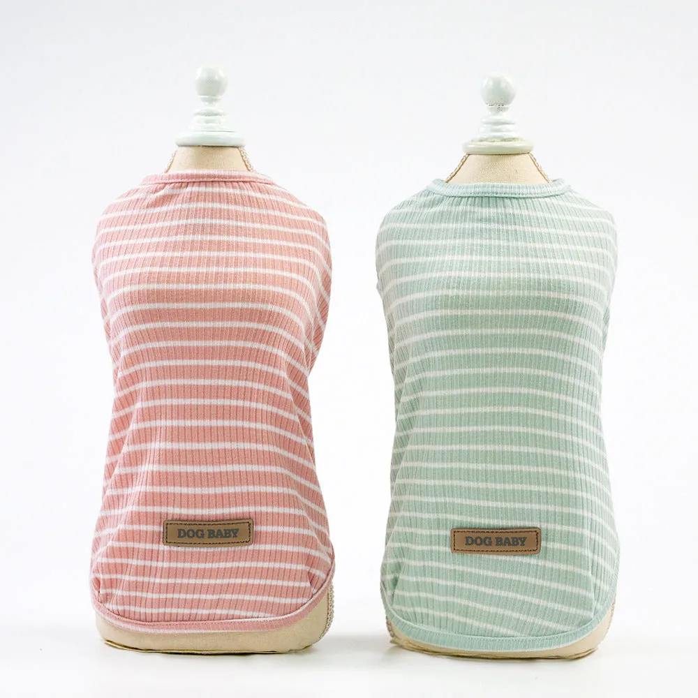 Dog Striped Breathable Soft Shirt