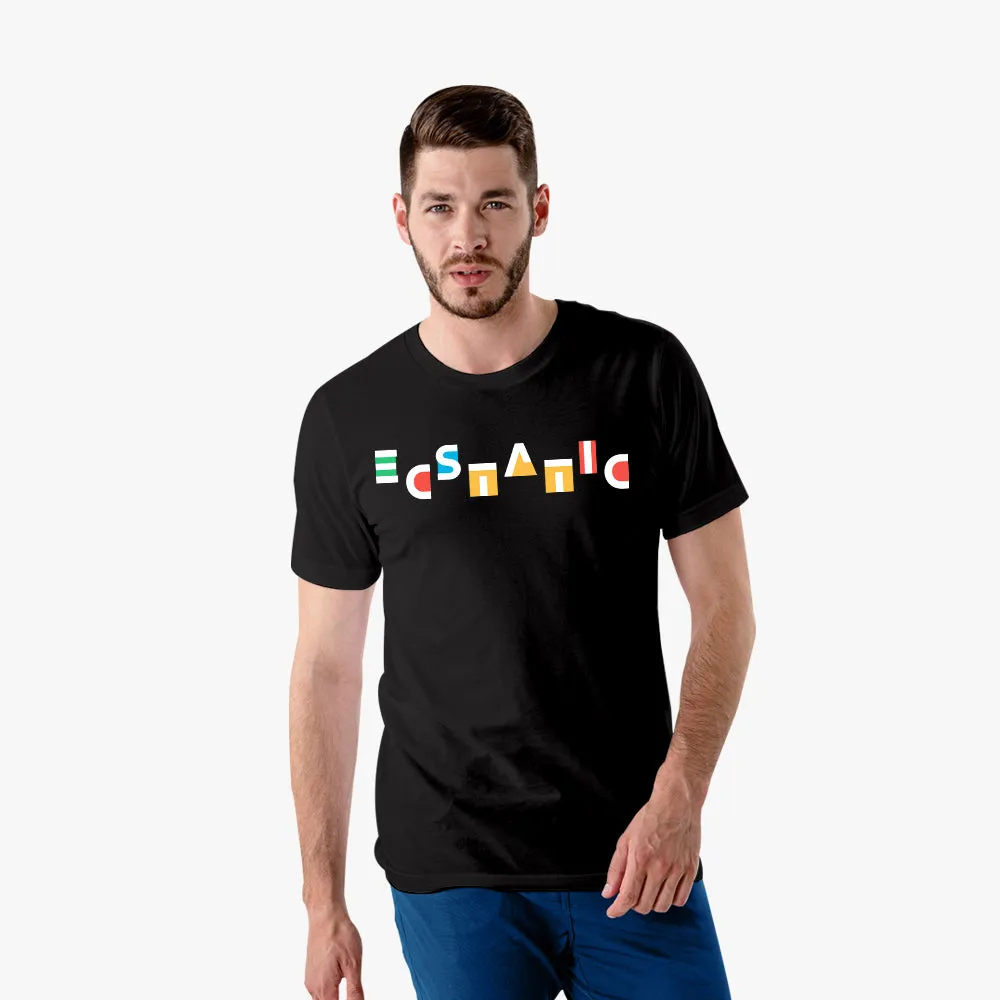 Ecstatic - Organic Cotton Round Neck Half Sleeve Trendy Men's T-Shirt