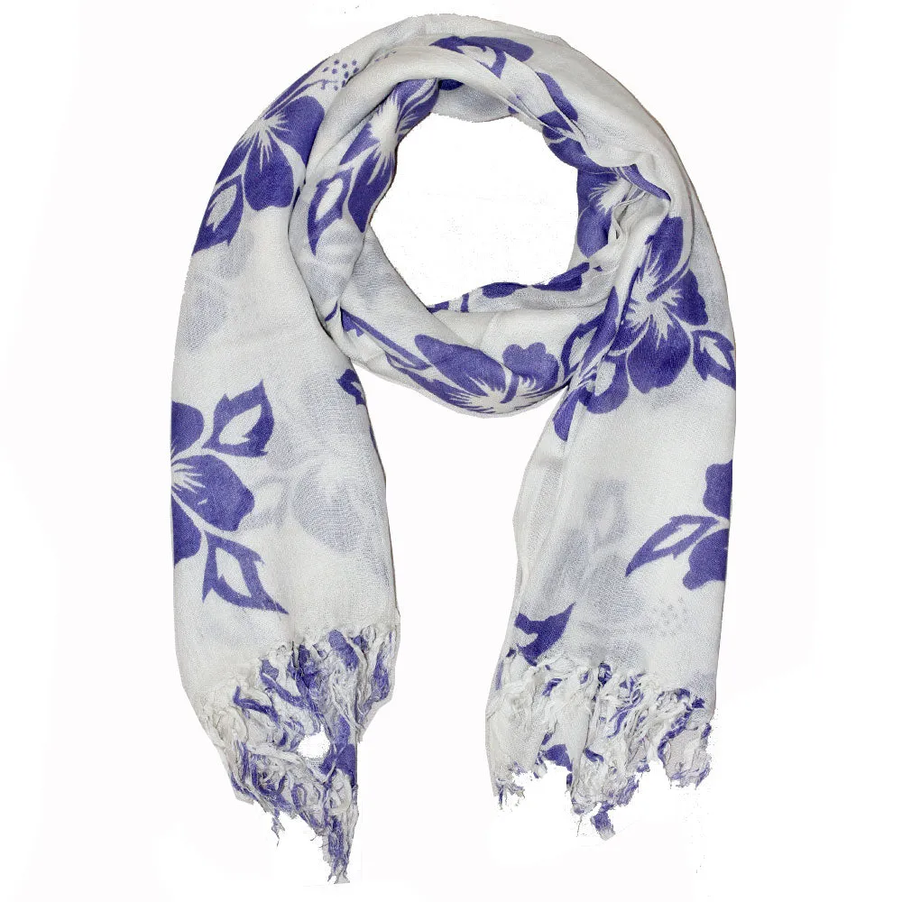 Floral Pattern Pareo Beach Hawaiian Sarong Scarf