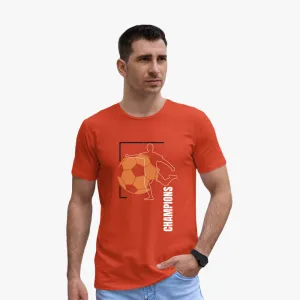 Football Champion Printed Organic Cotton T-Shirt for Men's