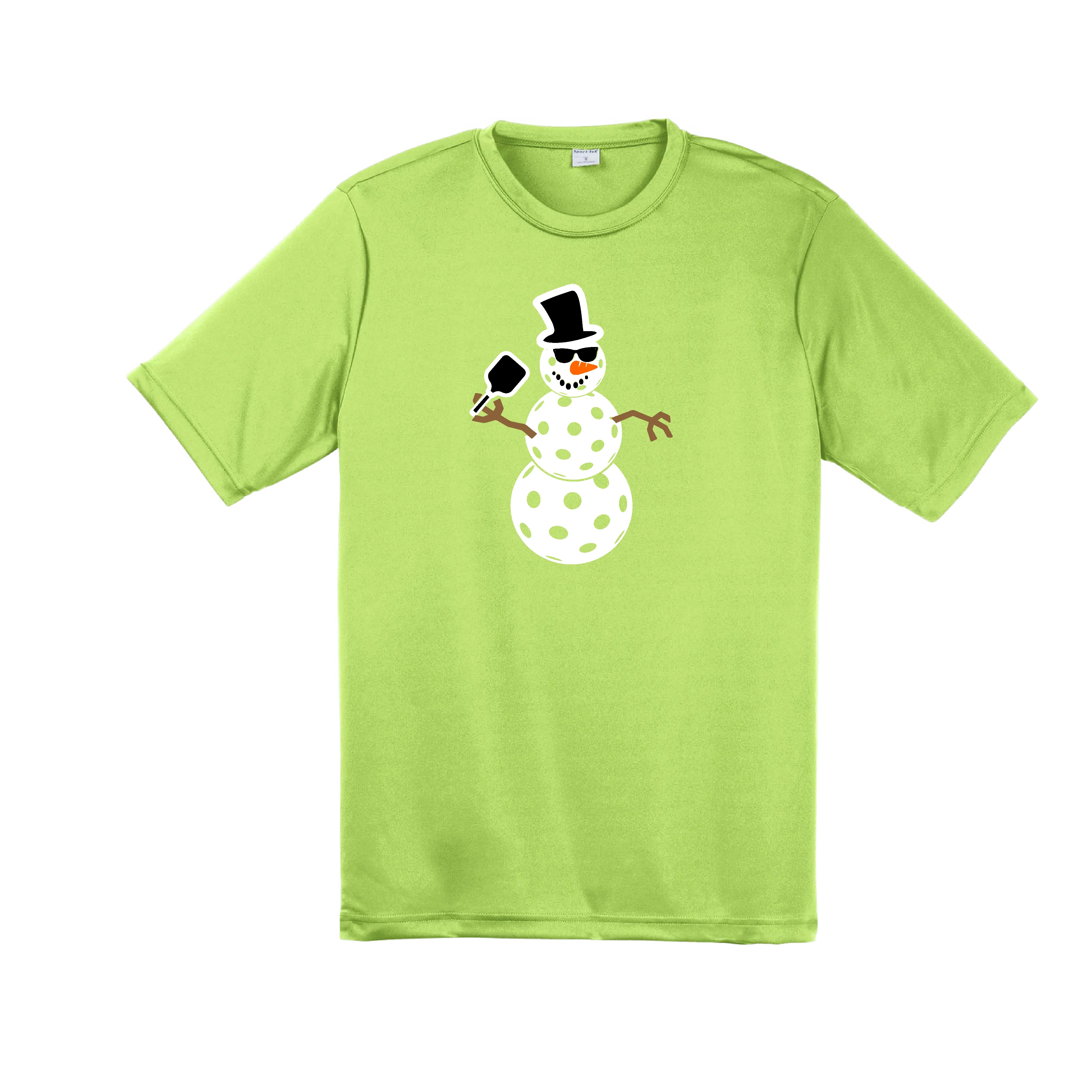 Frosty The Dinking Snowman | Men's Short Sleeve Athletic Shirt | 100% Polyester