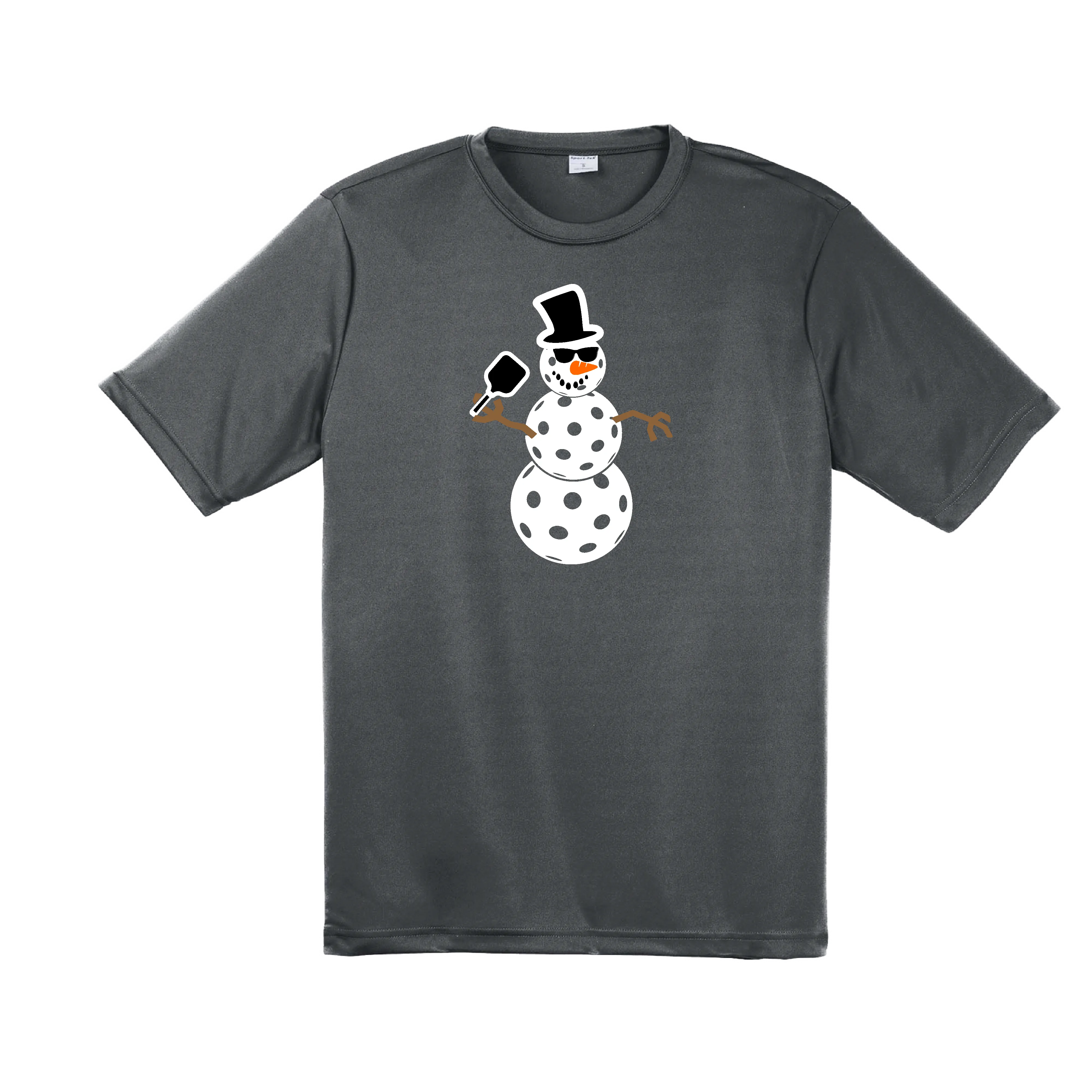 Frosty The Dinking Snowman | Men's Short Sleeve Athletic Shirt | 100% Polyester