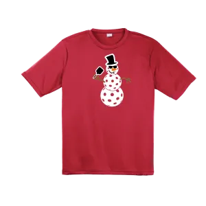 Frosty The Dinking Snowman | Men's Short Sleeve Athletic Shirt | 100% Polyester
