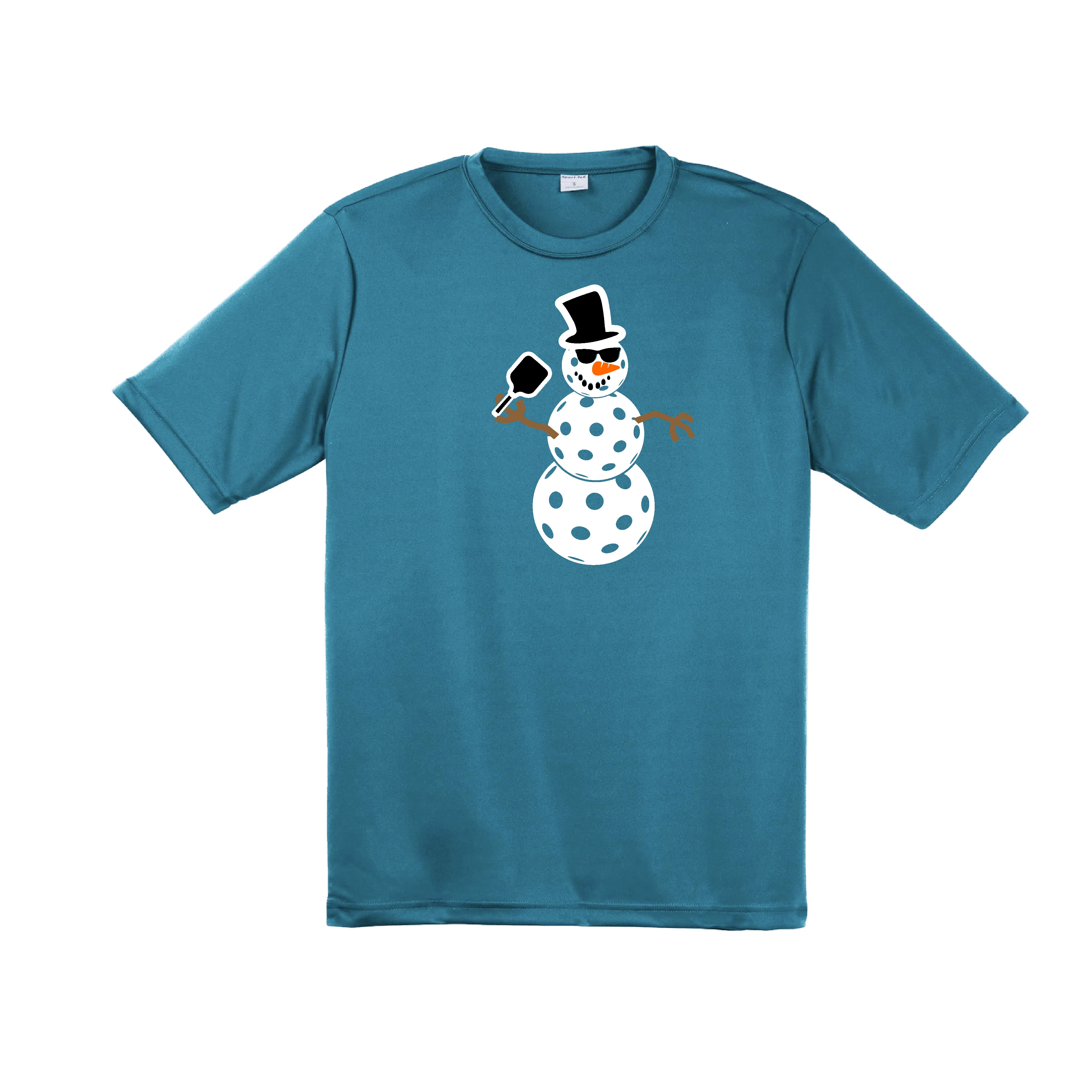 Frosty The Dinking Snowman | Men's Short Sleeve Athletic Shirt | 100% Polyester