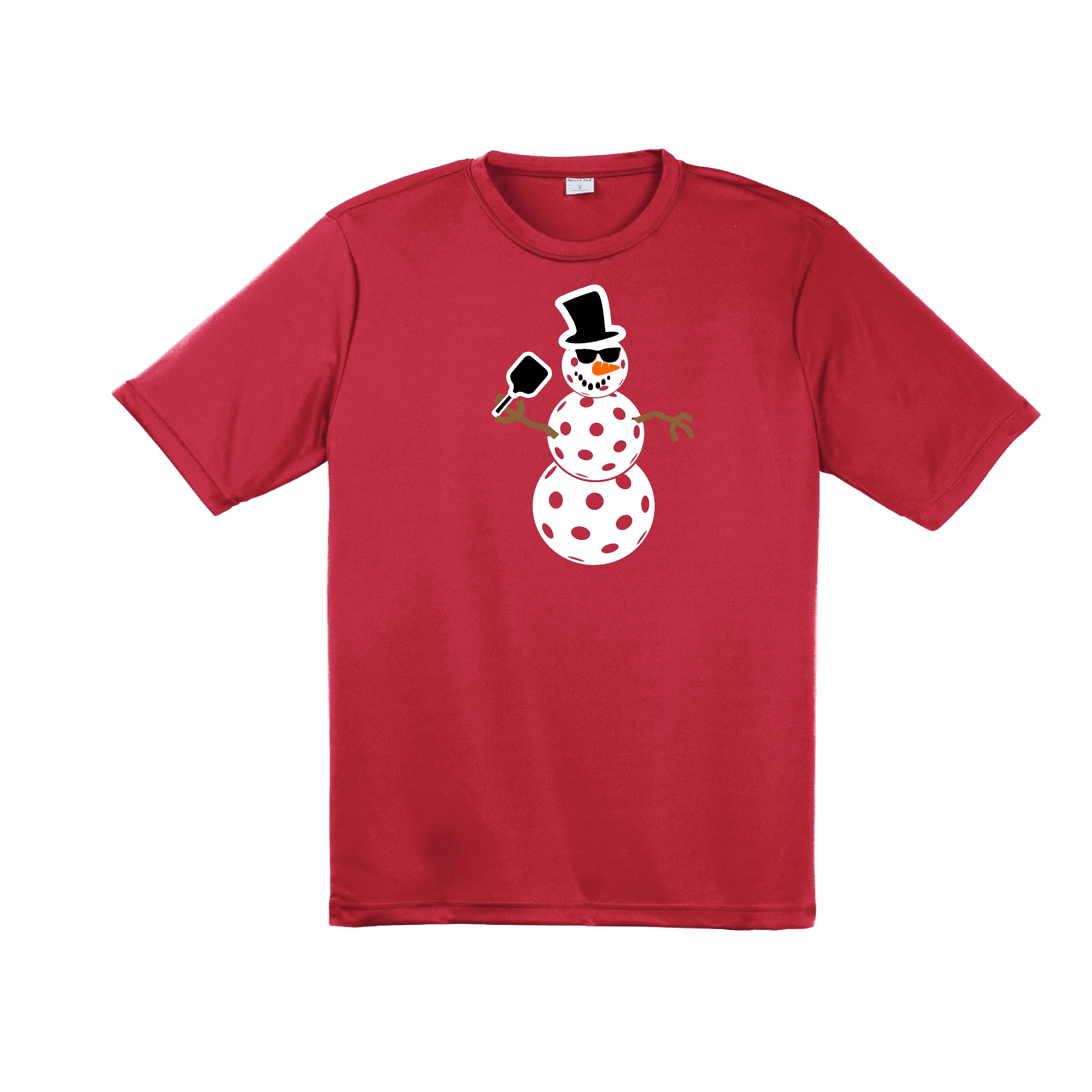 Frosty The Dinking Snowman | Men's Short Sleeve Athletic Shirt | 100% Polyester