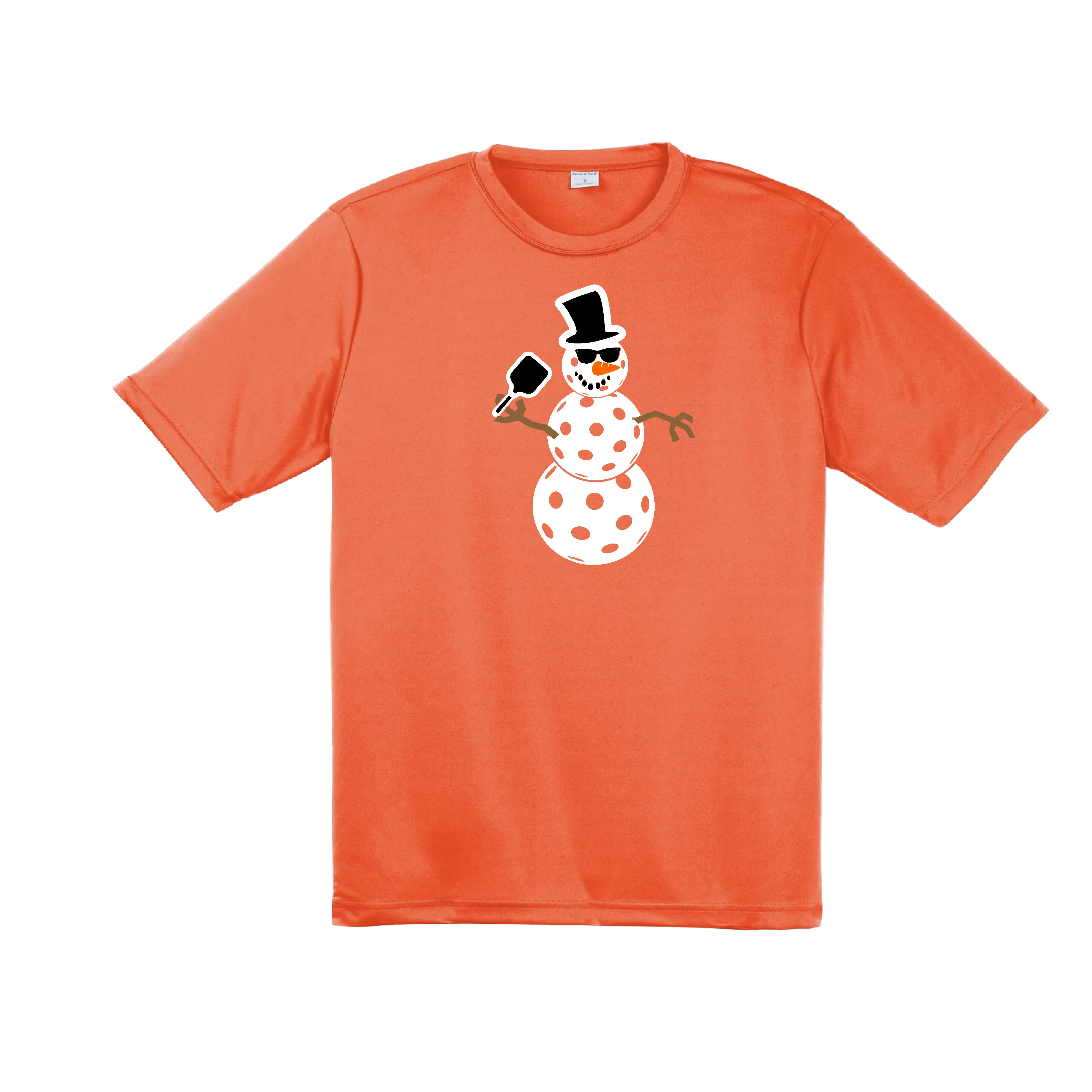 Frosty The Dinking Snowman | Men's Short Sleeve Athletic Shirt | 100% Polyester