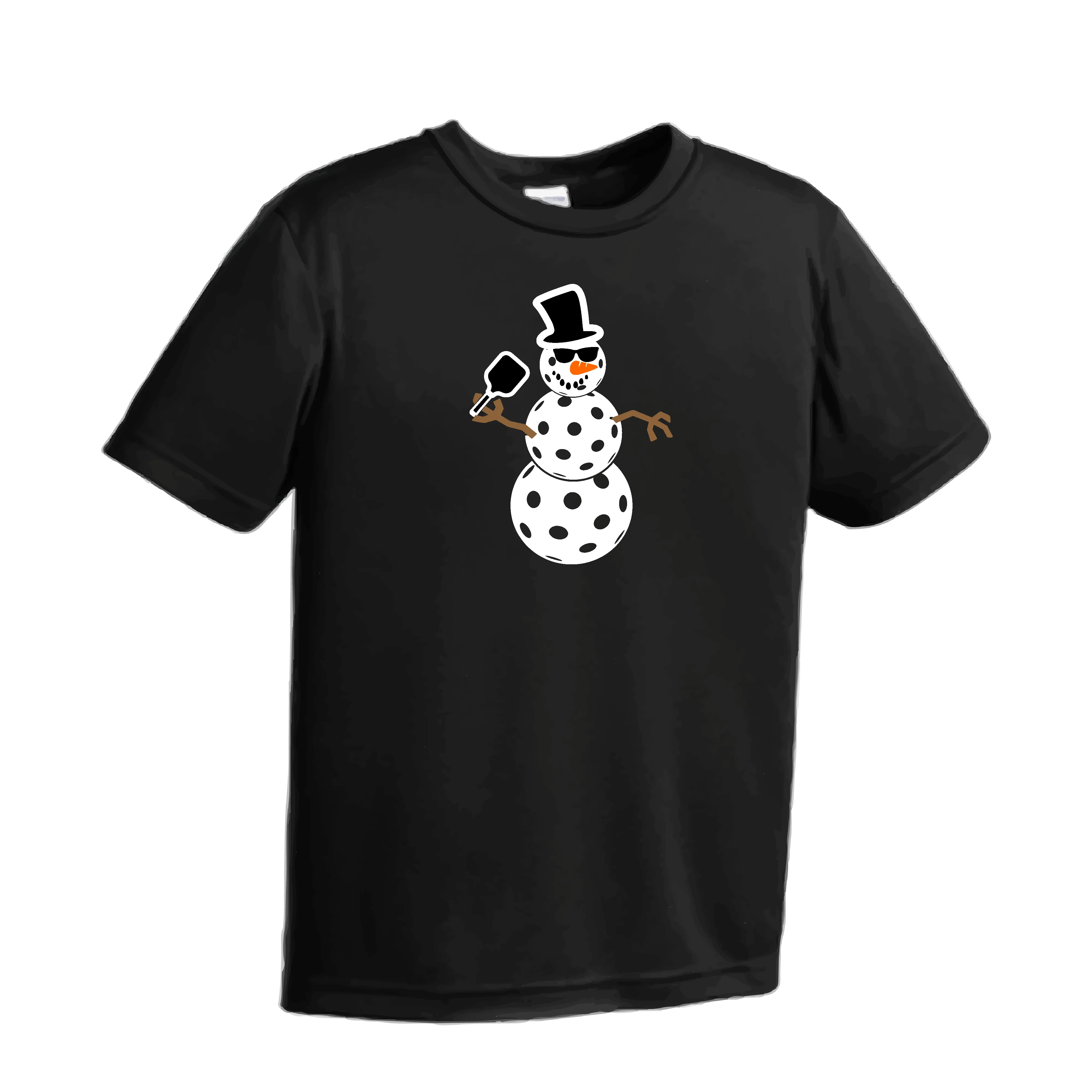 Frosty The Dinking Snowman | Men's Short Sleeve Athletic Shirt | 100% Polyester