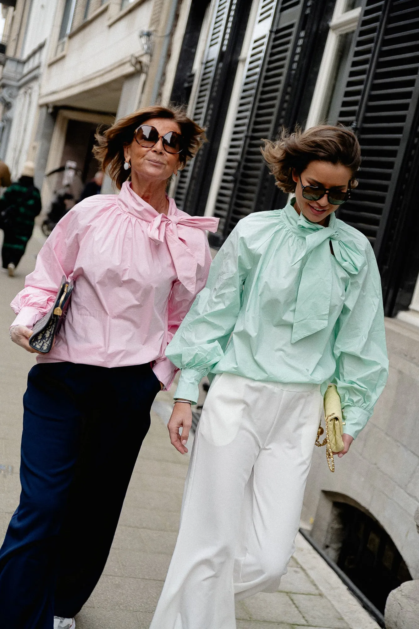 Gloria bow blouse mint