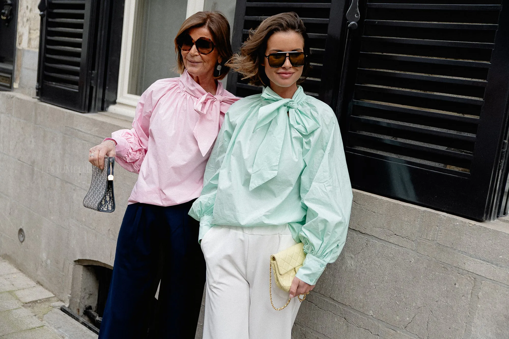 Gloria bow blouse mint