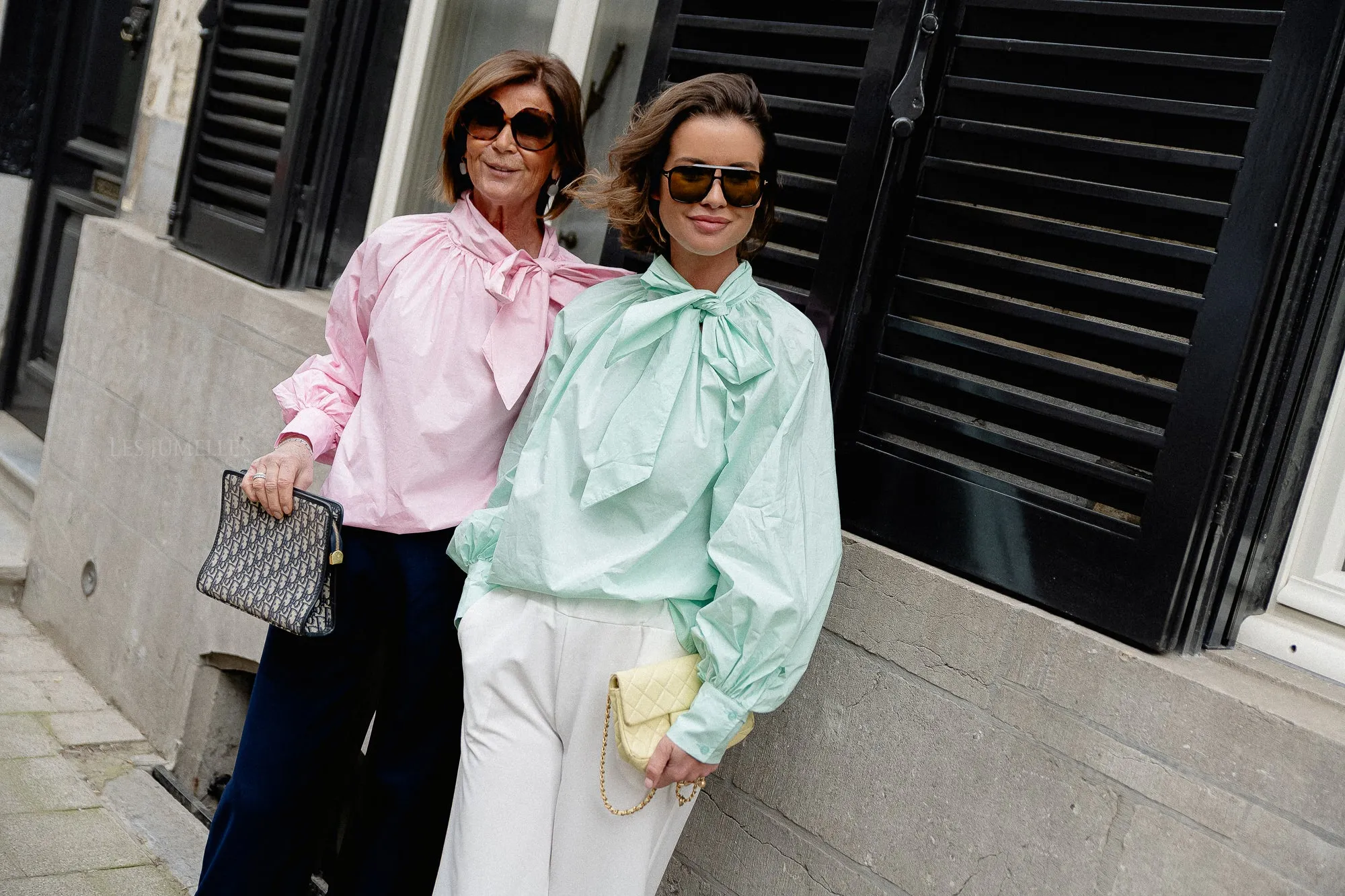 Gloria bow blouse mint