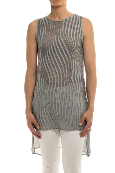 Gobi Sleeveless Chiffon Tunic in Pearl