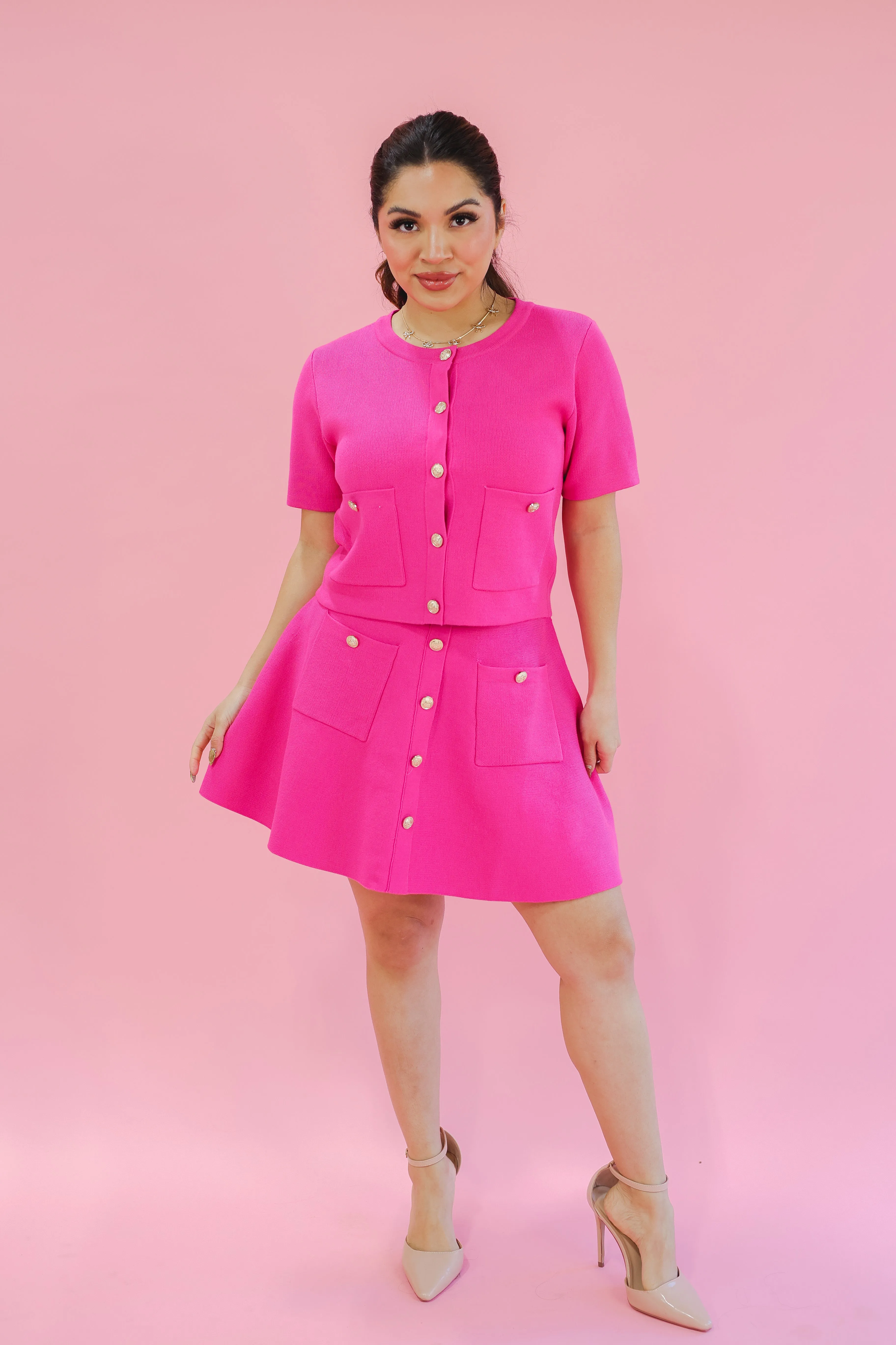 Graceful Beauty Knit Top - Pink