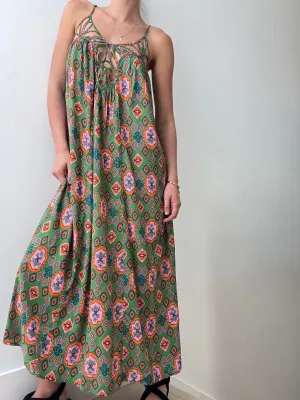 Green Motif Dress