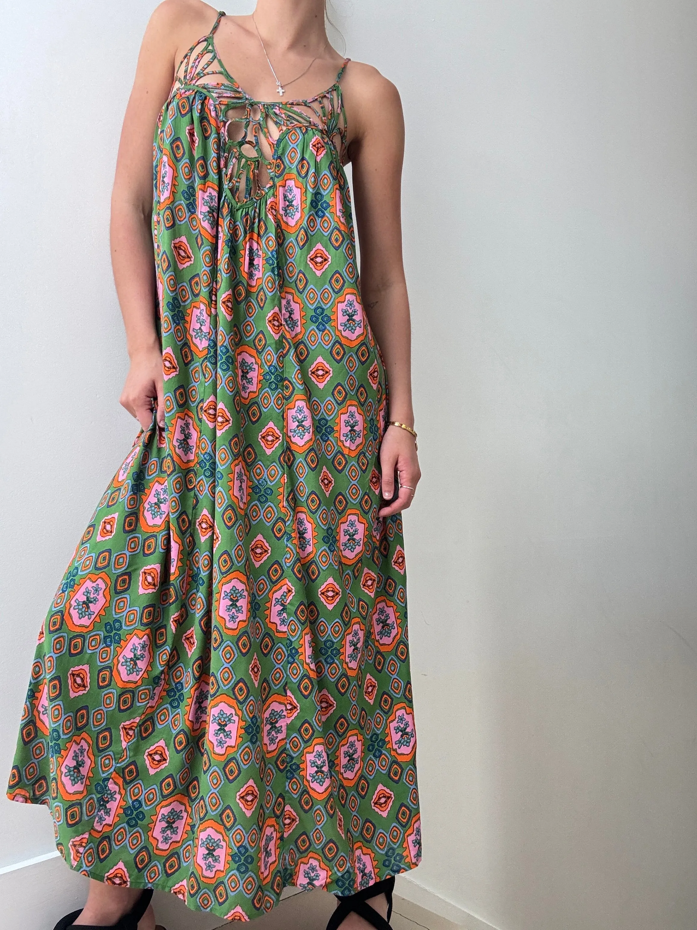 Green Motif Dress