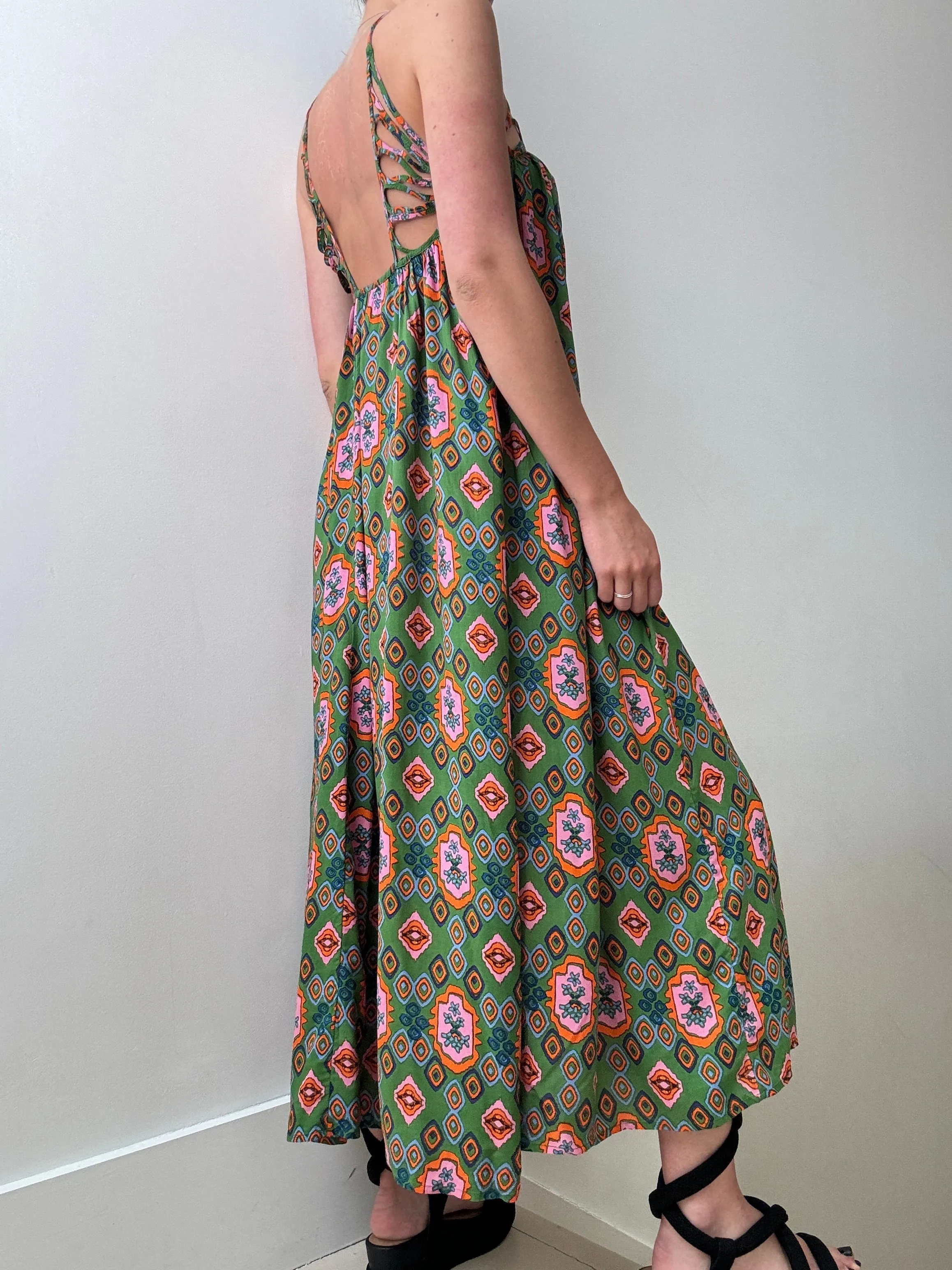 Green Motif Dress