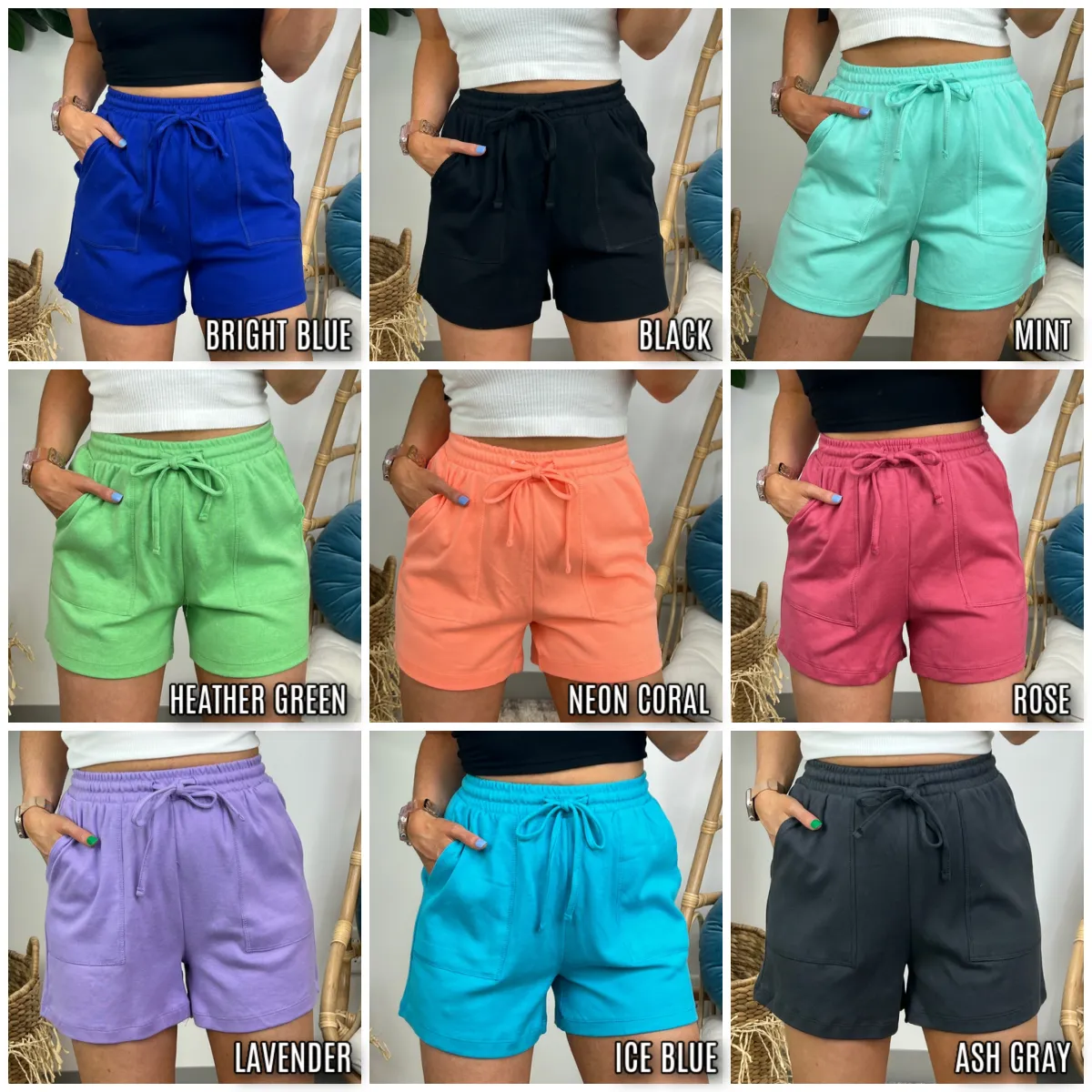 Harvison Drawstring Waist Shorts - FINAL SALE