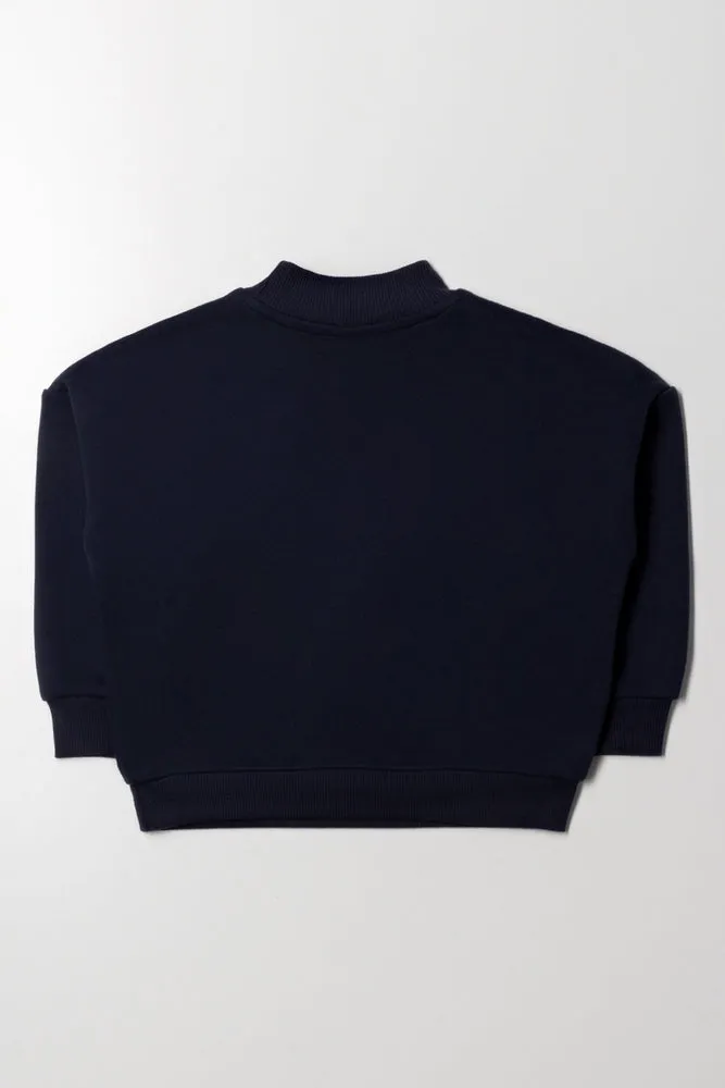 High Neck Tracktop Navy