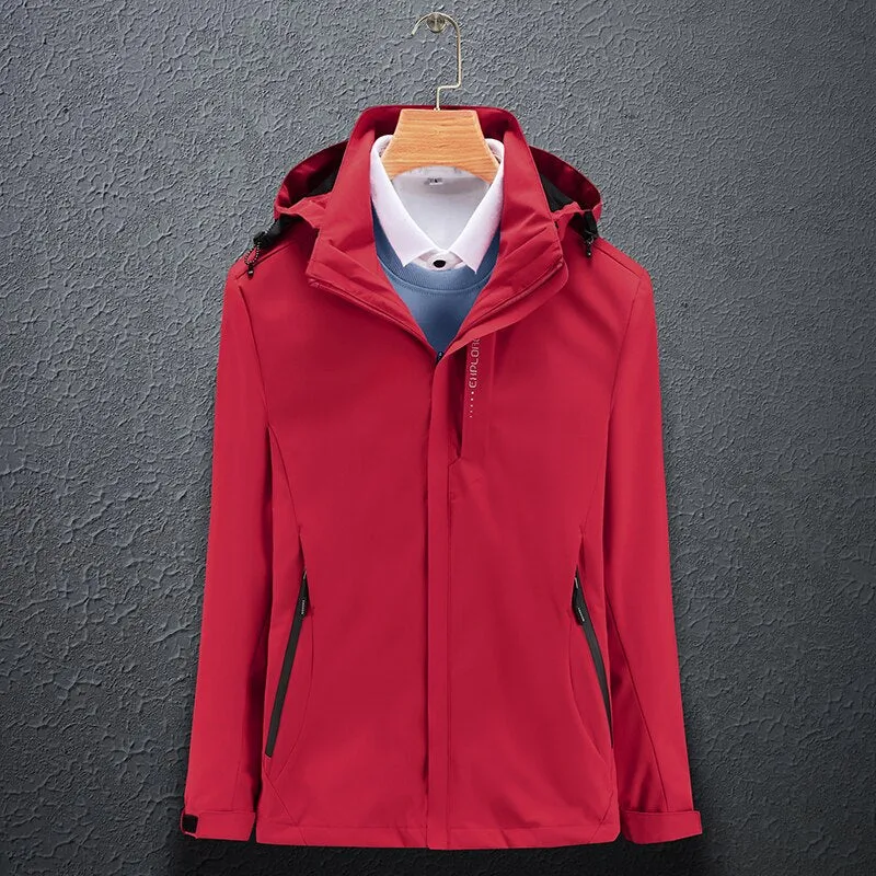 Hiking Jackets Women Men Waterproof Clothes Reflective Windbreaker Hunting Camping