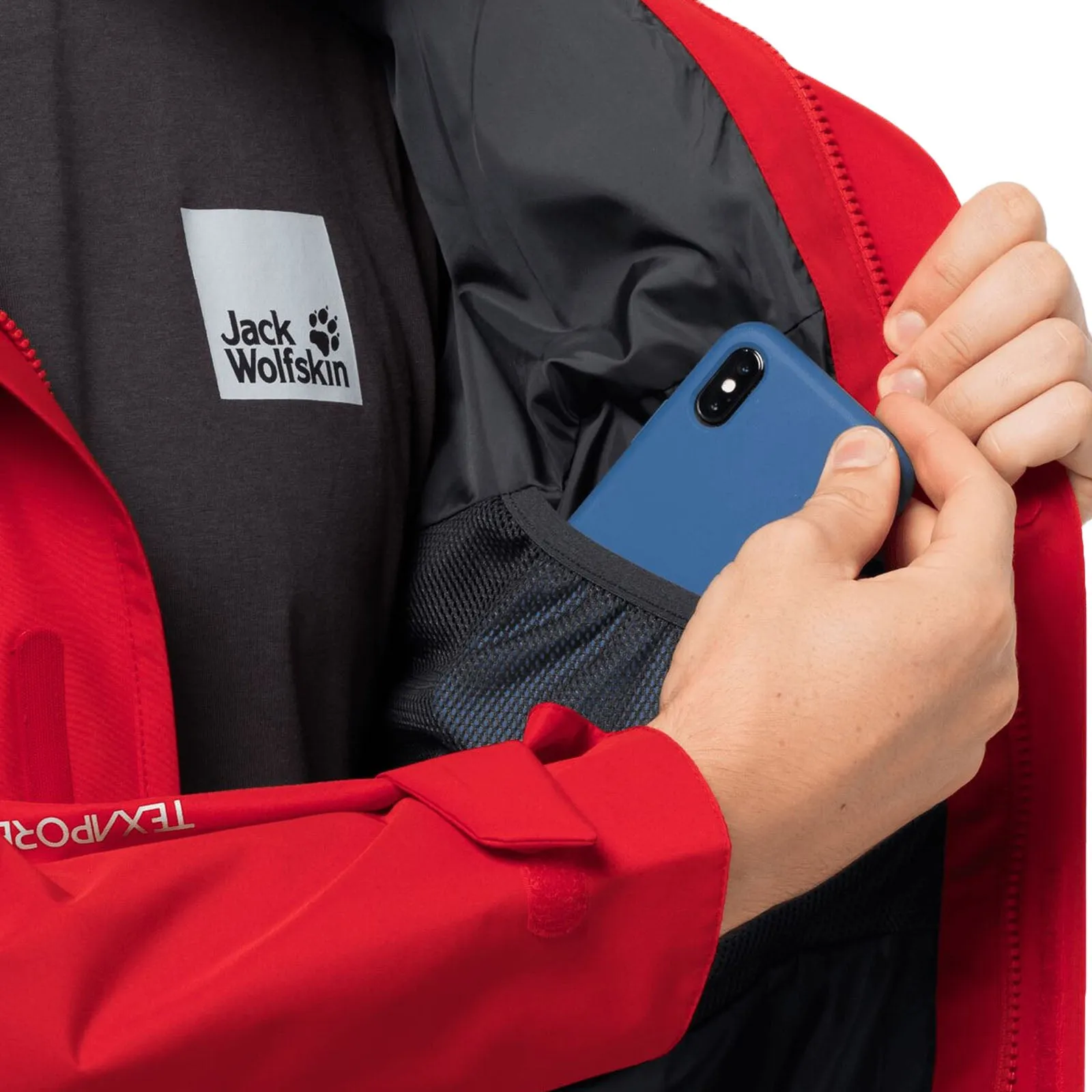 Jack Wolfskin Mens DNA Block Waterproof Walking Jacket