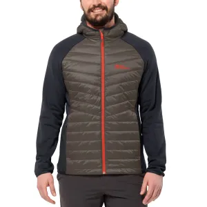 Jack Wolfskin Mens Routeburn Pro Hybrid Fleece Jacket - Cold Coffee