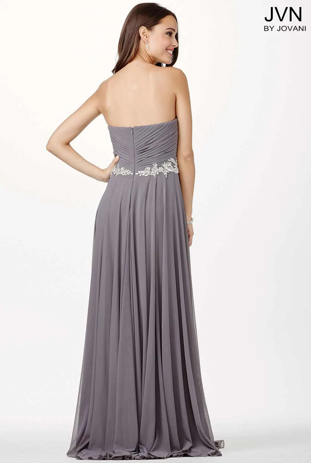 Jovani JVN33470 size 0 Black  prom dress pageant gown long chiffon Plunging Neckline
