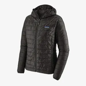 LADIES PATAGONIA NANO PUFF HOODY - BLACK