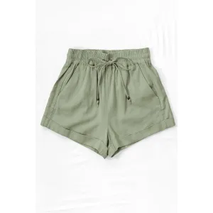 Linen Tie Waistband Shorts