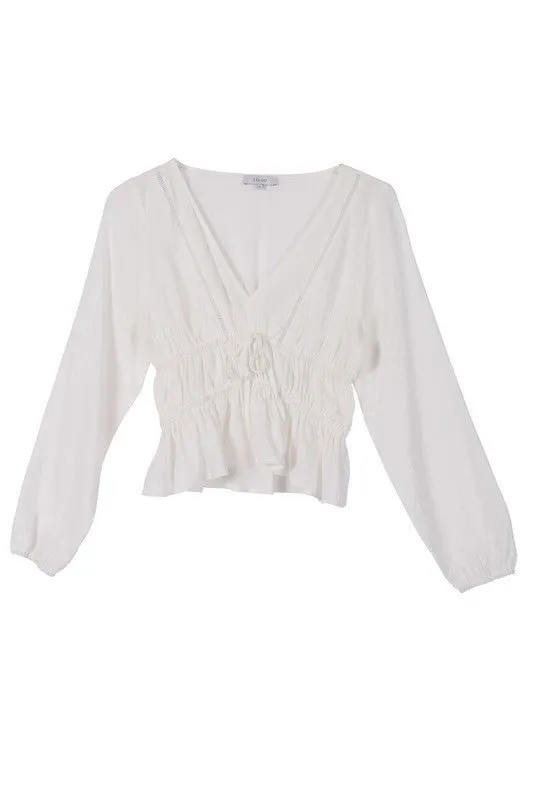 Long Sleeve Sheer Blouse